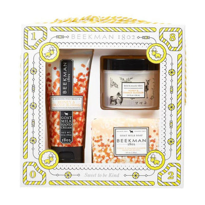 Beekman 1802 Hand & Body Care 3 Piece Gift Set in Honey & Orange Blossom in a Gift Box