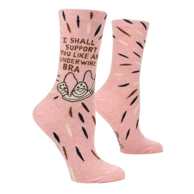 lue Q Women's Socks - I Shall Support You Like An Underwire Bra
