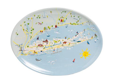 Long Island Melamine Platter. 16" Dishwasher Safe and Made in the USA