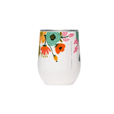 Corkcicle 12oz Stemless Wine Cup- Cream Lively Flora